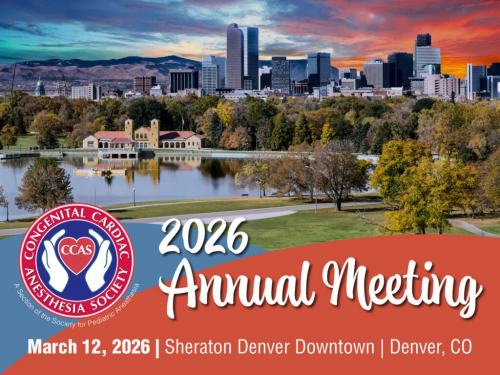 Congenital Cardiac Anesthesia Society Annual Meeting 2026